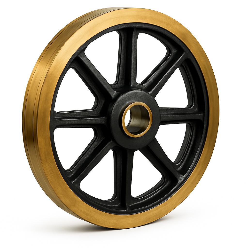 Engrenagem de alta precisão para tambor central de impressora flexográfica, garantindo estabilidade, durabilidade e qualidade na impressão.