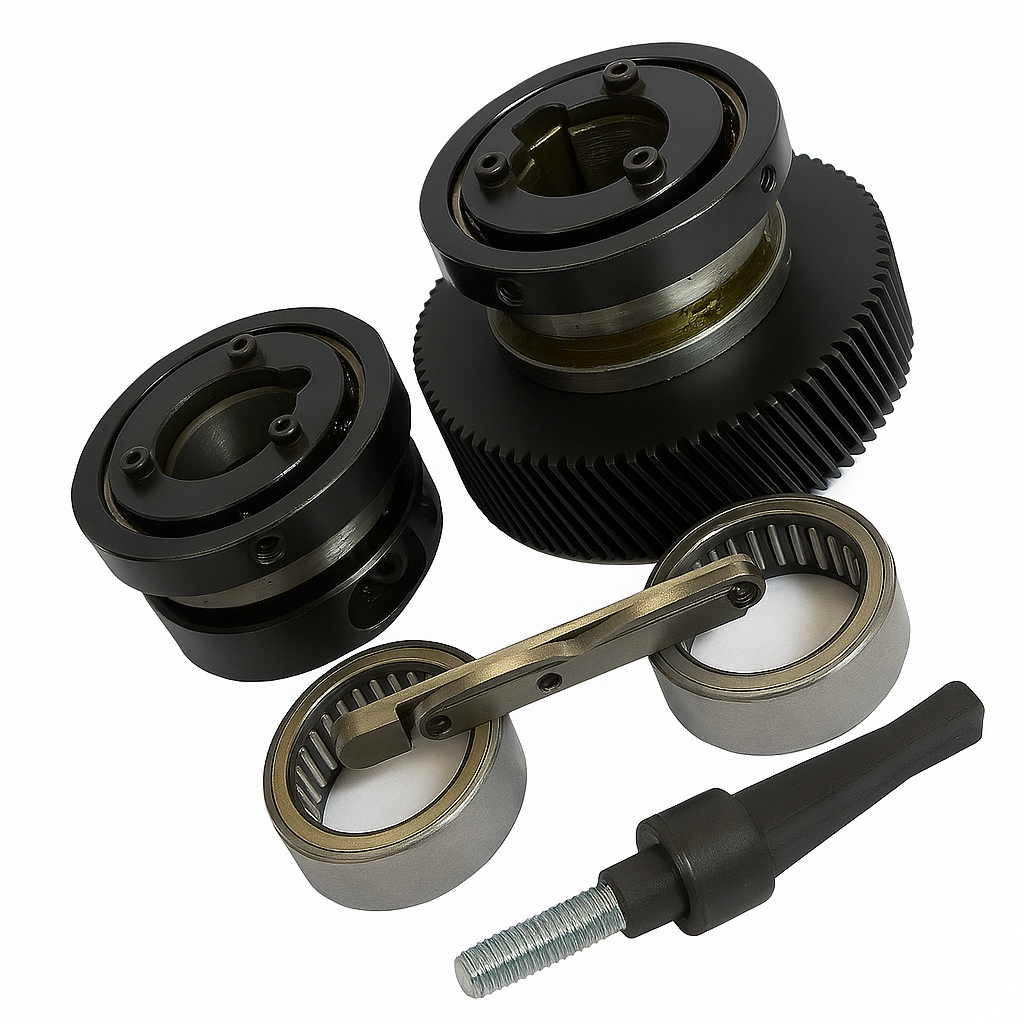 Kit completo para cilindros porta clichê de impressora flexográfica, garantindo estabilidade, precisão e durabilidade no processo de impressão.